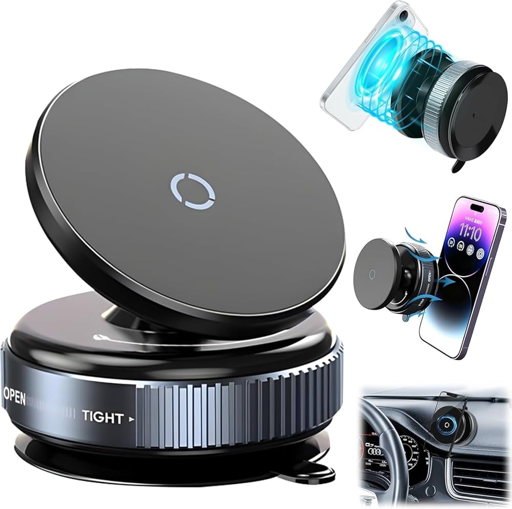 vacuum suction magnetic phone holder