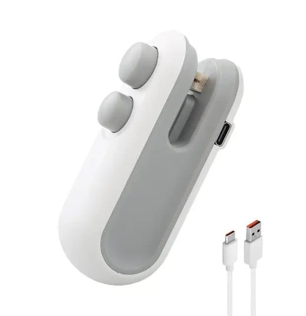SEZNIK Rechargeable Mini Heat Bag Sealer & Cutter – USB-C Portable Food Storage Sealing Machine